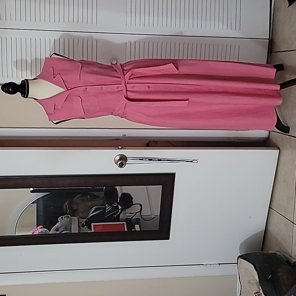 Style & Co -Woman's Size 6 Pink Dress - 100% Linen w/ 100% Acetate inner lining - Picture 2 of 9